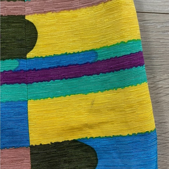 Tibi New York Silk Linen Pattern Mod Sleeveless Shift Dress - Picture 11 of 13